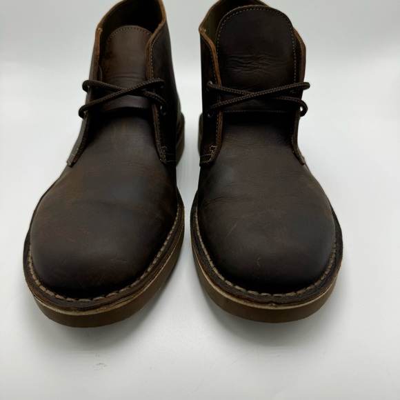 Clark’s Desert Evo Chukka Boot Brown Beeswax Leather Mens Size 10 - Picture 3 of 8